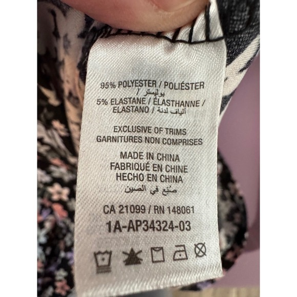 Ardene XL Floral Romantic Feminine Wrap Front Spring Puff Sleeve NWT Mini Dress - Picture 11 of 12